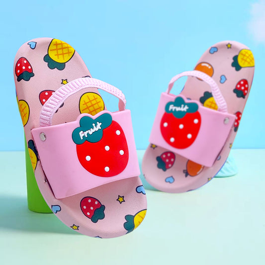 Soft Sole Tutti Frutti Slippers with Strap for Kids - SLIP1