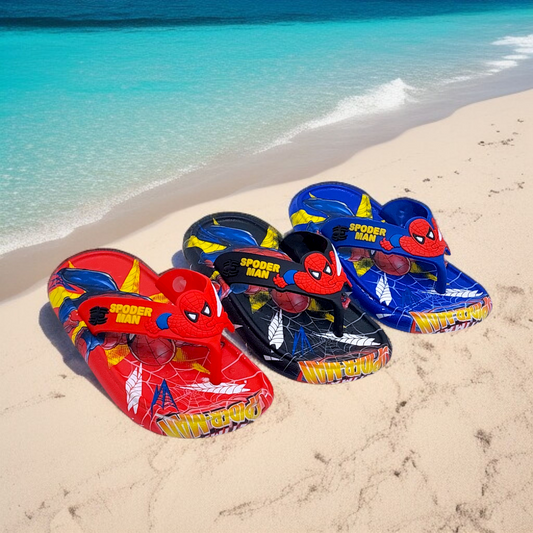 Soft Sole Spiderman Theme Flipflop slippers for Kids - 222083
