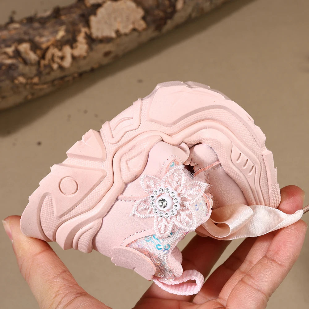 Beautiful Design Soft Sole Fancy Look Sneakers for Kids - BD5