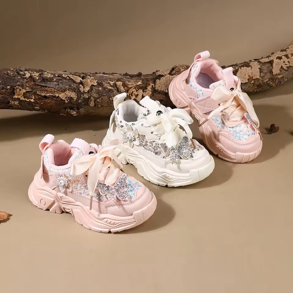 Beautiful Design Soft Sole Fancy Look Sneakers for Kids - BD5
