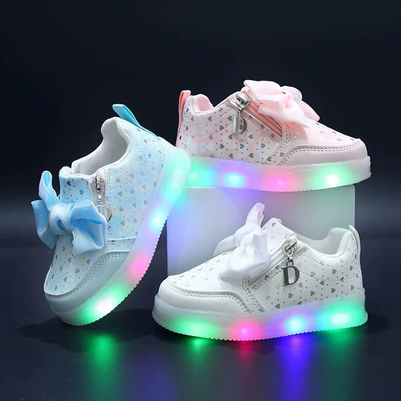 Lights in Sole Beautiful Fancy Design Sneakers for Kids - LY375