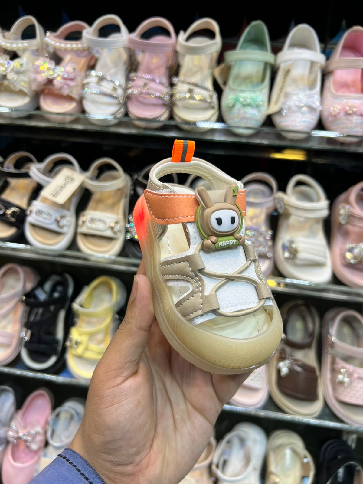 Lights in sole cute design sandals for kids - YC25