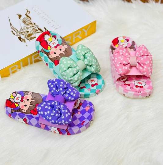 Beautiful Design Soft Sole Softies Slippers for Kids Girls - 2202