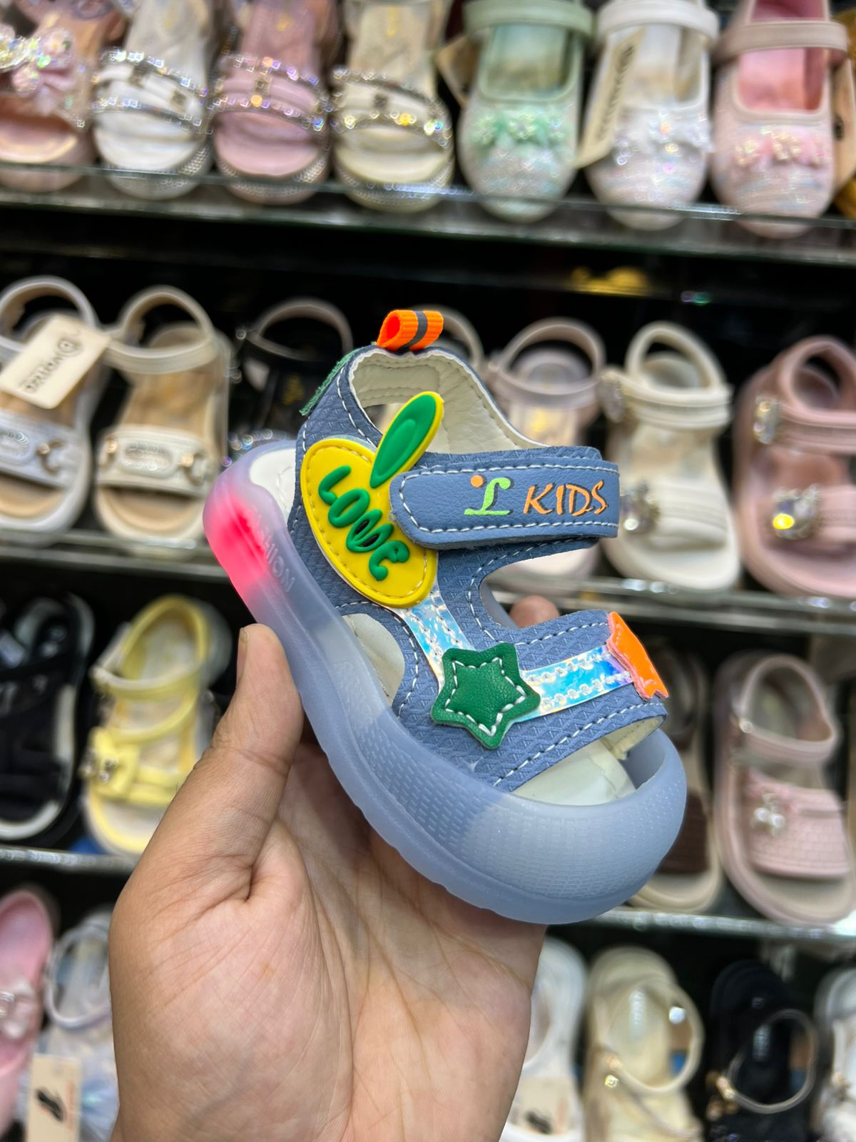 Lights in sole cute design sandals for kids - YC24
