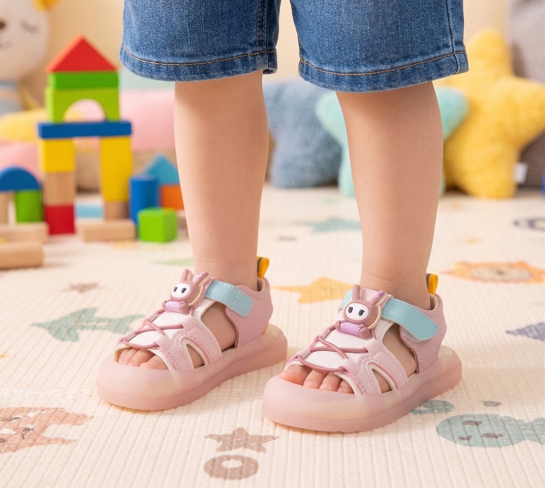 Lights in sole cute design sandals for kids - YC25