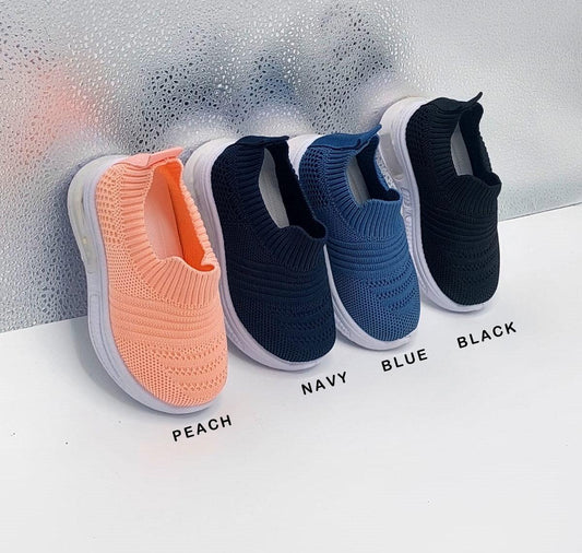 Easy-to-Wear Mesh Skechers with Light-Up Soles for Kids - A1